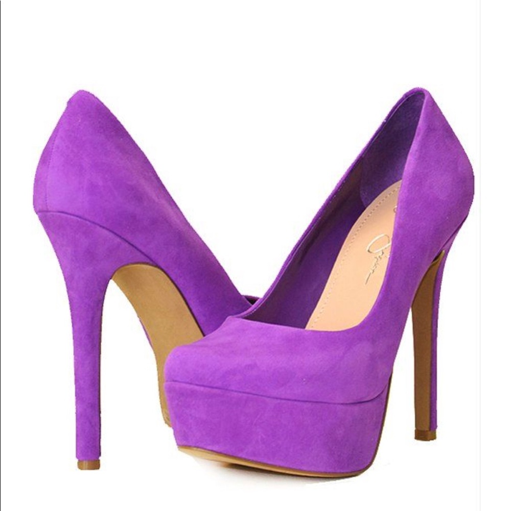 Jessica Simpson Waleo Pump in Violet/ Kidsuede